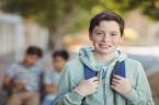 Boy student looking at camera